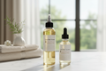 Luxe Hair Science bottles in elegant setting